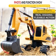 dsv7brod4z 2.4Ghz 6CH 1:24 RC Excavator Mini RC Truck Rechargeable Simulated Excavator Gift