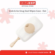 Skip Hop Grab & Go Snug Seal Wipes Case Oat | Portable Travel Wet Wipes Dispenser