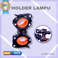 Mtb Bike Flashlight clamp Strap Folding Handlebar clamp holder Rubber Light