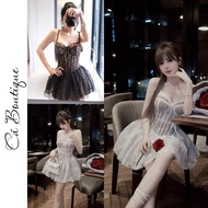 Sling lace dress "FRANCE" Princess dress a-line dress, lovely floral lace corset dress Fish Boutique