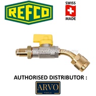 REFCO BALL VALVE CA-1/2"-20UNF-Y-45° (FOR R410/32 CONNECTION)