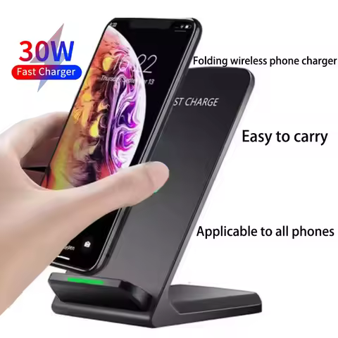 Qi Portable Foldable Qi2 50W Apple Fast Phone Magnetic Wireless Charger Stand For Iphone Samsung Xia