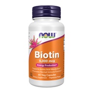 NOW FOODS Biotin, 5000 mcg, 60 Vcaps.