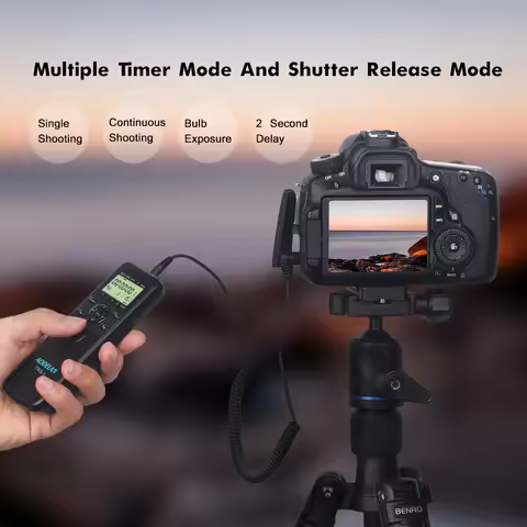 AODELAN TRS-1 Timer Remote Control Shutter Release For Canon Nikon Sony Panasonic Olympus Cameras Bu