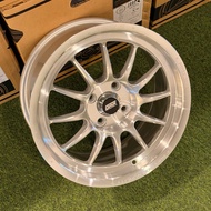 [1 SET] GAIA 15X6.5JJ 15X7JJ 4H100 / 4H114.3 ET28/ET35/ET40 BLACK, WHITE, CANDY RED - Honda City, My