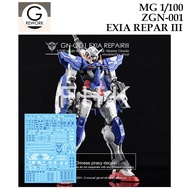 [ G Rework ] MG56  MG 1/100 OO GN 001 EXIA REPAIR 3 RIII GUNDAM WATER SLIDE DECAL