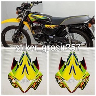 HIJAU MOTORCYCLE BODY STRIPING STICKER YT115 YAMAHA YT 115 GREEN YELLOW
