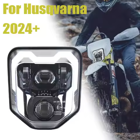 Enduro Motorcycle LED Headlight Hi-Low Beam Plug&Play For Husqvarna 2024- 2025 TE FE 200 250 350 450