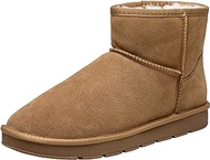 Men's Winter Boots Suede Leather Snow Boots for Men Warm Fur Chukka Boots