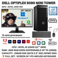 Dell Optiplex 3070/5090 SFF - Intel i5-11th Gen 6-core - 16GB RAM - 512GB SSD - Window 11 Pro