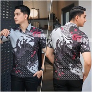 XXXL Hem batik jumbo Hem batik kantor Hem batik kondangan Hem kombinasi lengan pendek Hem batik komb