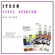 I Tech Vinyl Sticker A4 size Waterproof Glossy|Matte|Transparent
