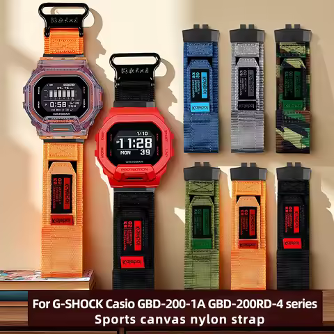 GBD 200 nylon Watchband For G-SHOCK Casio GBD-200-1A GBD-200RD-4 series Sports canvas strap Men's wa