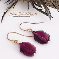 14K Gold Filled Austria Crystals Dangling Earrings