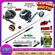 ADT COMBO SET STRIKE-2 JIG STRUGGLE 401HG OR MAGURO JIG COMBAT 401HG + G-TECH JIG SENSATION + FREE 2