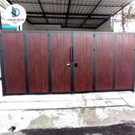 Pintu Pagar Motif GRC Serat kayu Harga Permeter²