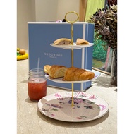 WEDGWOOD WEDGWOOD WEDGWOOD WEDGWOOD Bone China Three-Layer Snack Plate Bone China Elegant Noble Cake