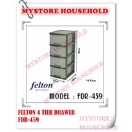 Felton FDR 459 4 Tier Drawer/Clothes Storage/Laci Plastik 4 Tingkat