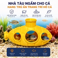 3D Printed Fish Submarine House – Aquarium Decoration Shelter – Aquarium Accessories