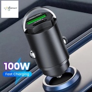 100W USB Car Charger Mini Invisible Car Charger Fast Charging Charger Suitable for //Samsung/Huawei Mobile Phones