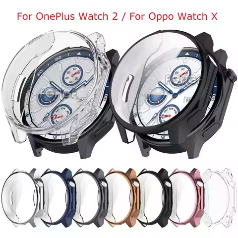 Soft TPU Case For OnePlus Watch 2 Smart Watch All-around Protective Cover Bumper For Oppo Watch X Sc