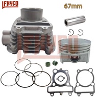 Motorcycle 67mm Cylinder Kit Motor for Yamaha AG200 ZS200-GY LZX200GY-2 LY200 TW200 AG200E AG200F AG