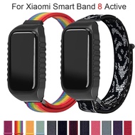 For Xiaomi Smart Band 8 Active Strap Nylon Loop Wristband Bracelet For Mi Band 8 Active Smart Watch 
