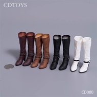 [Special Offer] Ready Stock cdtoys CD080 1/6 Female Soldier Solid High Heels Mid-Tube Boots Female D