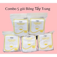 [COMBO] 5 Packs of Makeup Remover Cotton Pads 222 Lameila Cotton Pads 3 Layers of Soft and Smooth Na