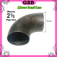 Elbow besi pipa las uk 25 inch elbo Lbow keni knee pipa las penyambung pipa besi 2 1/2 in