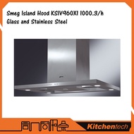 [DISPLAY SET] Kitchentech Smeg Island Hood KSIV960X1 1000.3/h Glass and Stainless Steel [ Clearance 