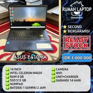 Laptop Asus E410MA (second). Intel Celeron N4020. RAM 4 GB. SSD 512 GB