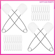 60 Pcs Baby Diapers Decorative Safety Pins Clothes Brooch 5.50X1.30X0.50CM White  uiran
