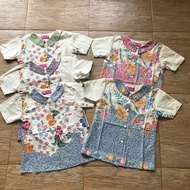 Top Blouse White Sekunir Blouse Girls Tops Batik Blouse Kids Batik Tops Girls