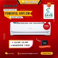 Sharp Aircond Installation 1HP 1.5HP Inverter &amp; Non Inverter R32 Air Conditioner | AHA9XCD AHA12XCD AHX9VED2 AHXP10YHD