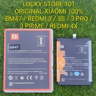 BATERAI ORIGINAL XIAOMI 100% BM47 / REDMI 3 / 3S / 3 PRO / 3 PRIME / REDMI 4X BATTERY BATRE BAT