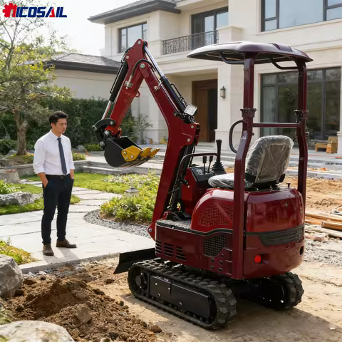 0.8 Ton Small Mini Excavator CE Certified Euro 5 Multifunctional Micro Digger for Home Farm Construc