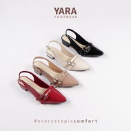 EVELYN – Mules Heels 3cm Women's Shoes with Glossy Back Hook Belt