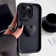 For Xiaomi Poco C65 C75 C55 C51 C50 C40 X7 Pro X4 F4 F3 X3 NFC X2 GT Cute 3D Black Love Heart Case X