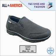 ALL AMERICA Secondary Black School Shoes Slip On | All America Kasut Sekolah Hitam Menengah Sarung 1