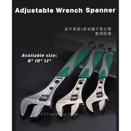 8" 10" 12" ADJUSTABLE WRENCH SPANNER with RUBBER HANDLE Multifunctional spanner Adjustable Spanner
