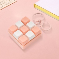 Decompression Button Toy Jiugongge Keychain High-value Toy Couple Keychain Cube Macaron Cube