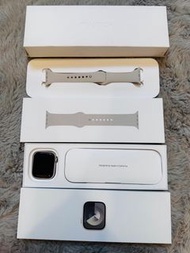 台中 保固2024/10/11  Apple Watch S9 LTE 45mm 星光色 行動網路版本