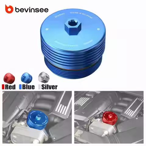 BEVINSEE Oil Filter Housing For BMW N55 N54 E90 E92 E91 E93 F30 F20 F22 M4 F82/F83 M3 F80 E87 E60 F1