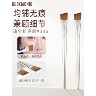 Rose Gold 335 Angled Foundation Brush Concealer Seamless Makeup Tool Liquid Foundation Flat Head Mak