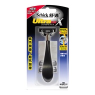 Schick 舒適牌 Ultra Plus 烏爪潤滑/超凡加滑刮鬍刀組 刀把 + 刀片 2個  1組