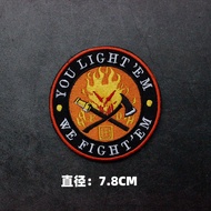 Tactical Backpack Patch 511 Space Sleeve Embroidered Skull Morale Patch Magic Stick on Badge Accesso