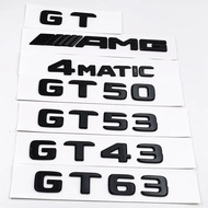 3D ABS Black Logo GT GT43 GT53 GT63 Letters 4MATIC Badge Car Rear Sticker Trunk AMG Emblem For Merce