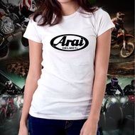 ♞Motorcycle Rider Arai Helmet Tshirt for Women 03