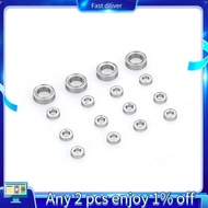 16PCS Steel Bearing 3X6X2mm 6X10X3mm for  C14 C24 B36 MN D90 MN-90 MN99S RC Car Spare Parts Upgrade 